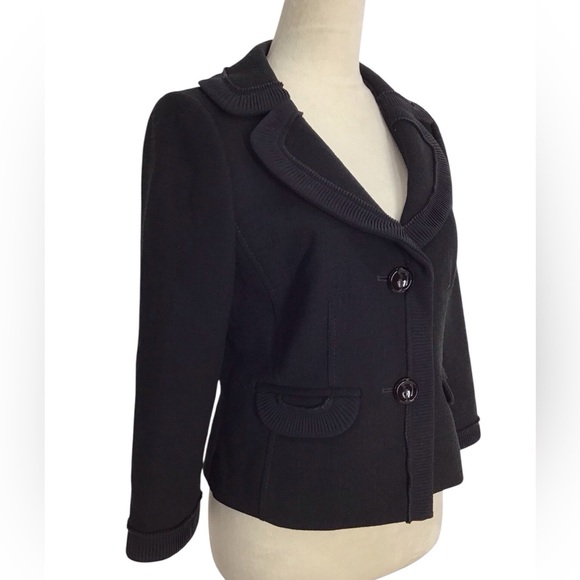 Ann Taylor Black Virgin Wool Blazer - Picture 2 of 10